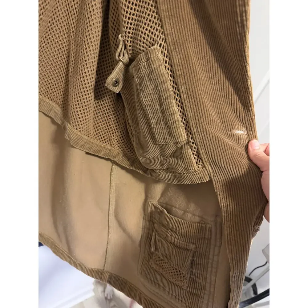 Orvis Men’s Large Tan Classic Corduroy Two Button Sports Jacket